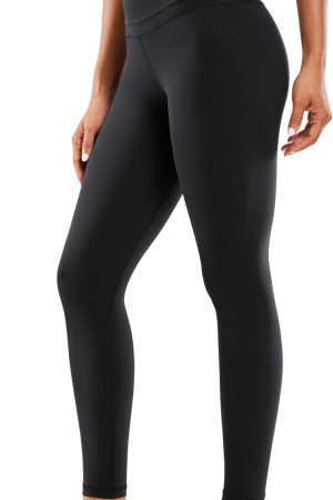 Workout Leggings 28 Inches - High Waisted Full-Length Yoga Pants